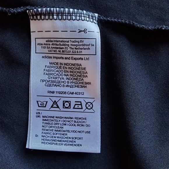 Adidas athletic black long sleeve top sz large - Picture 6 of 8